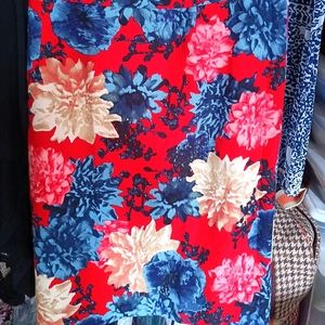 Talbots Floral print plus size pencil skirt